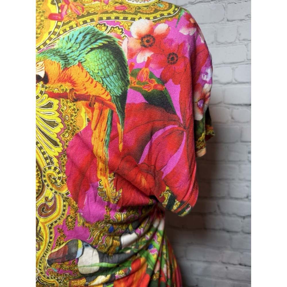 Ted Baker Macaw Tucan Colorful Form Fitting Vacation Tropical Pink 3 (L) - Picture 8 of 11